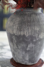 Load image into Gallery viewer, Dark Stone Pot Vase (Heavy Duty)
