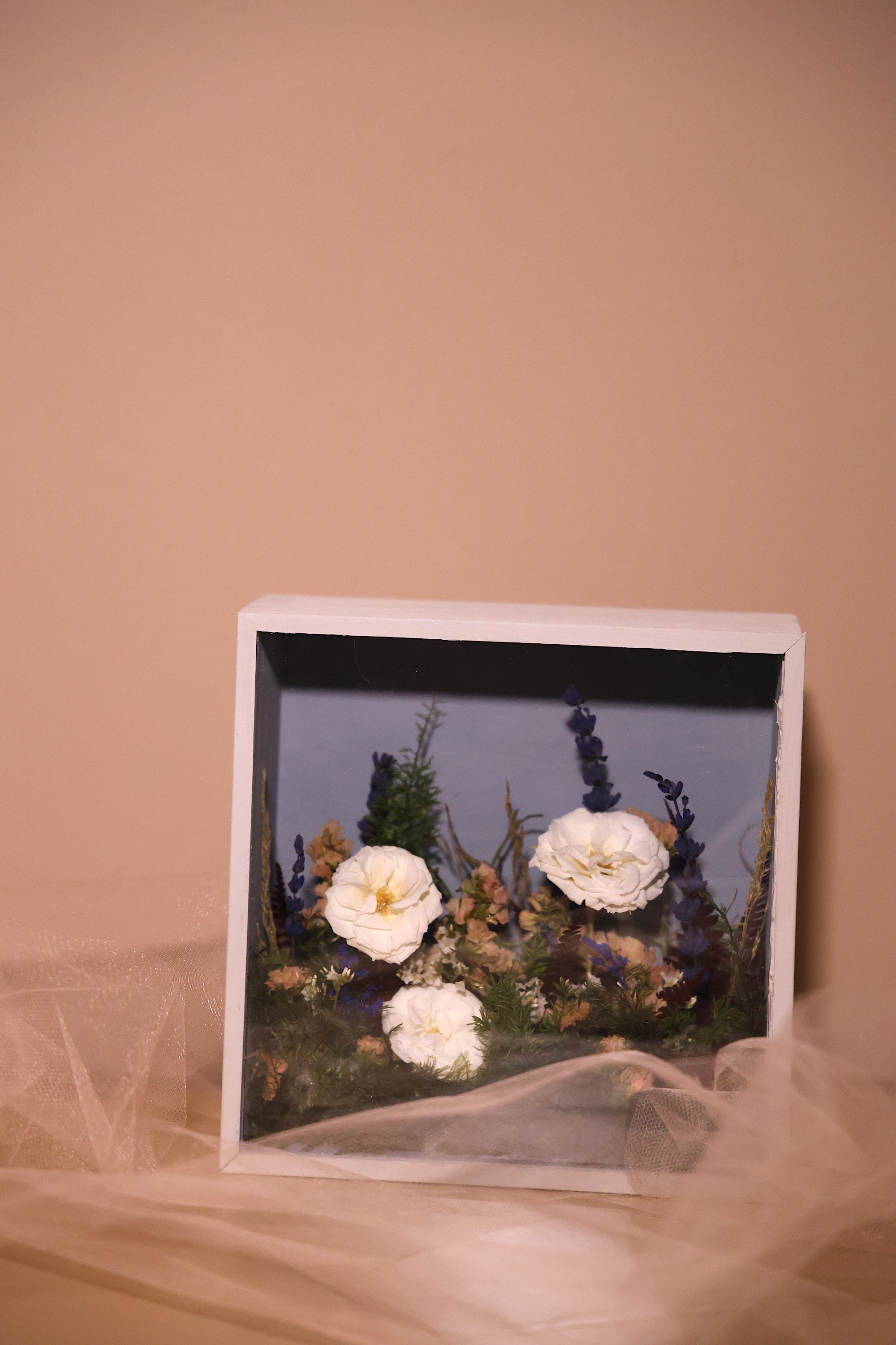 Our Magical Tales - Secret Garden Everblooms Box (Wooden/Glass Keepsake Window Box)