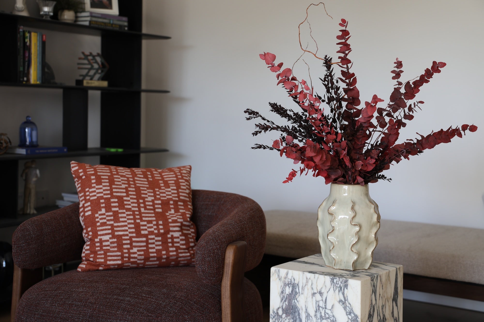 Everblooms - Preserved Foliage Bunch ( Burgundy )