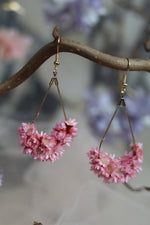 Load image into Gallery viewer, Everblooms Accessories - Pink Allure Dried Flowers Earrings
