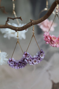 Everblooms Accessories - Purple Allure Dried Flowers Earrings