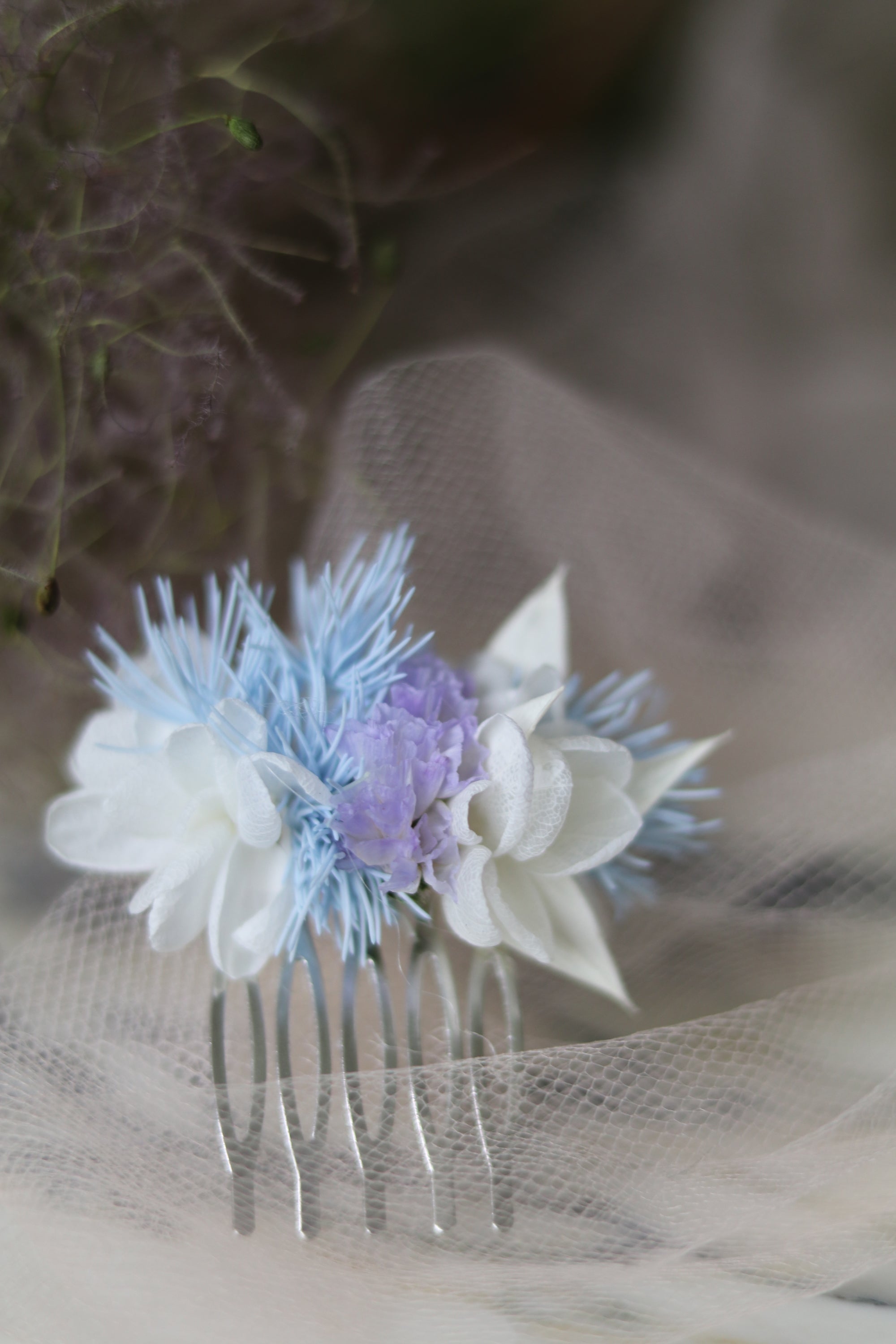 Everblooms Accessories - Skylight Dried & Preserved Flowers Hair Comb (Small)