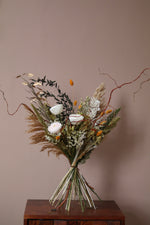 Load image into Gallery viewer, Vintage Whispers Collection - All About Eve Petite Bouquet (Neutral Tone/Preserved Ranunculus)
