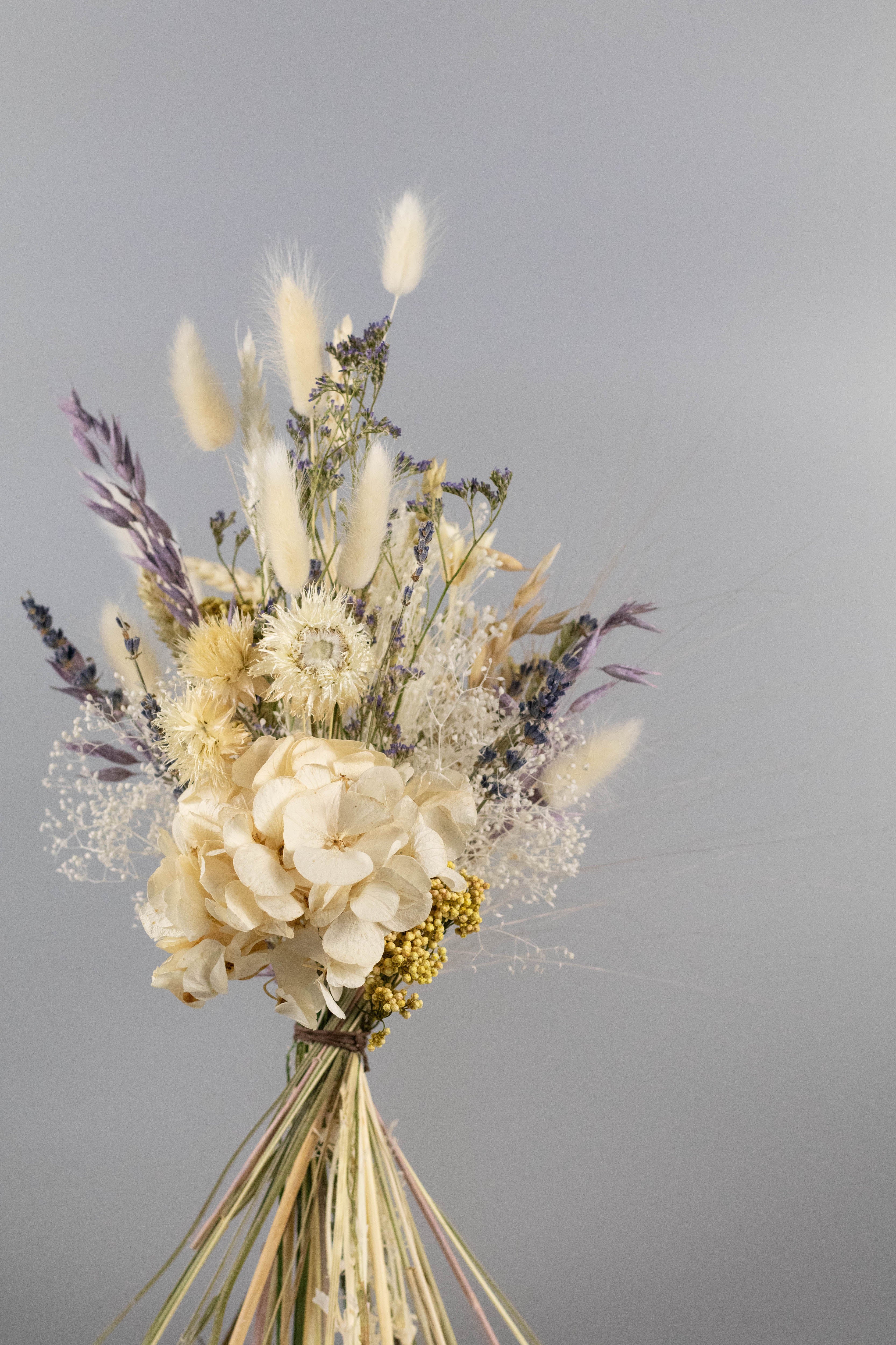 Everblooms - Claire Petite Bouquet (Beige/Lilac Tone) - Beige Hydrangea