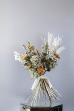 Load image into Gallery viewer, Everblooms -  Premium Collection - Gabriella Extravagant Bouquet (Light green/yellow/Neutral Tone)
