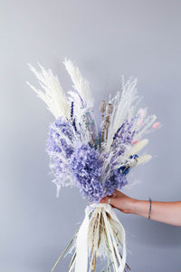 Everblooms -  Premium Collection - Pia Extravagant Bouquet (Lilac/White/Blue Tone)