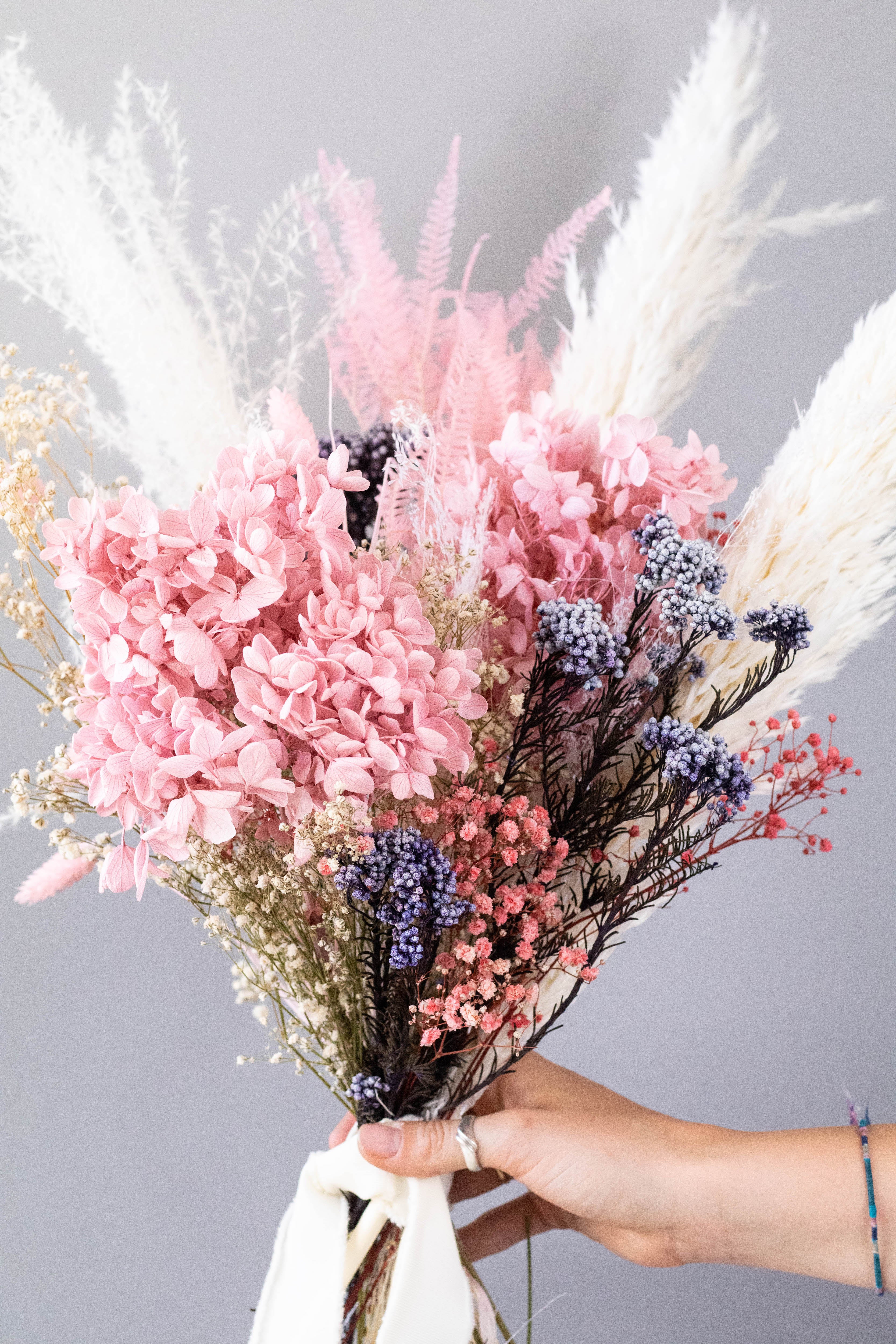 Everblooms -  Premium Collection - Bernice Extravagant Bouquet (Pink/Blue Tone)