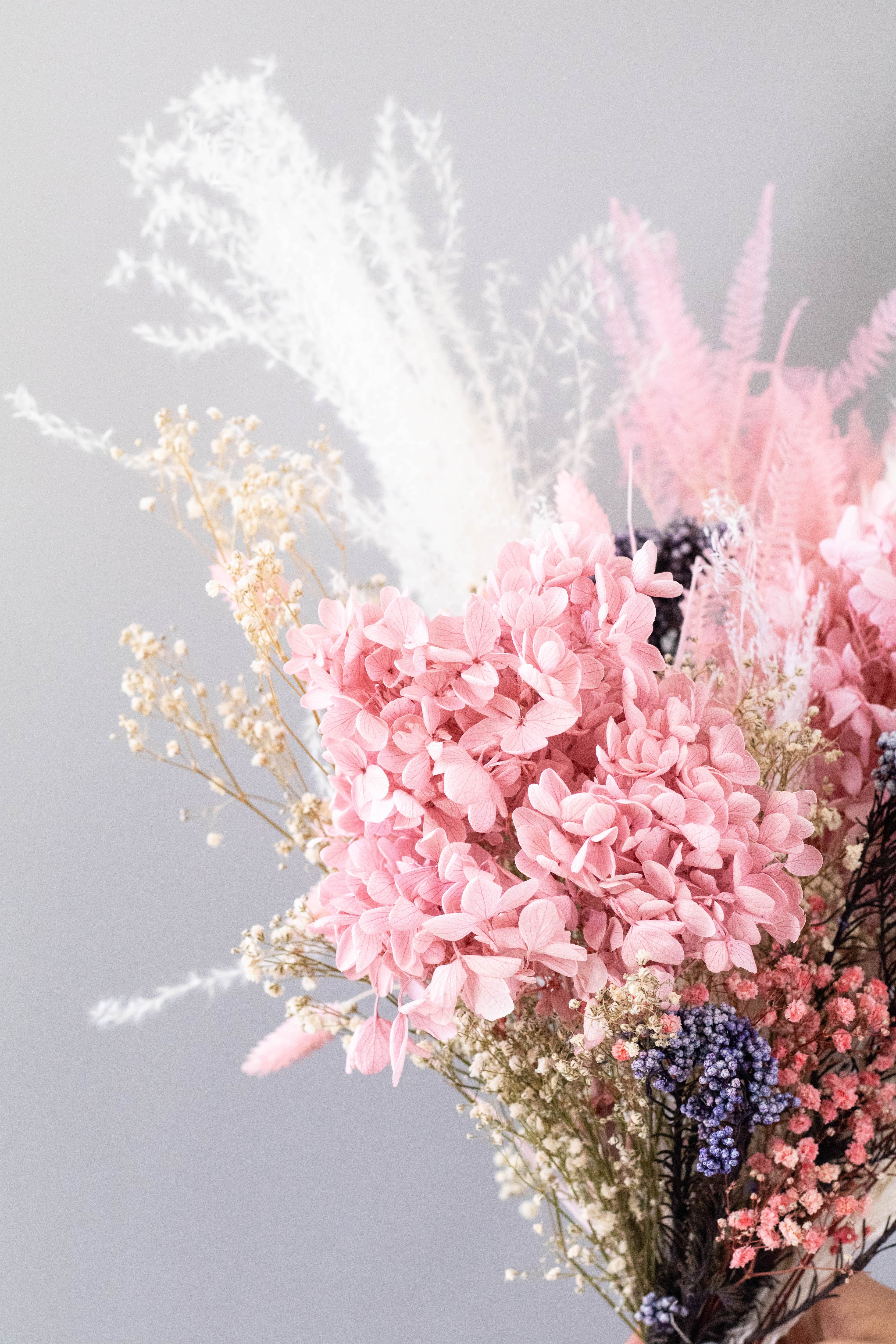 Everblooms -  Premium Collection - Bernice Extravagant Bouquet (Pink/Blue Tone)