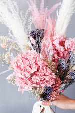 Load image into Gallery viewer, Everblooms -  Premium Collection - Bernice Extravagant Bouquet (Pink/Blue Tone)
