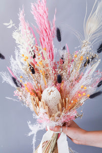 Everblooms -  Premium Collection - Yuki Extravagant Bouquet (Pink/Yellow/White Tone)