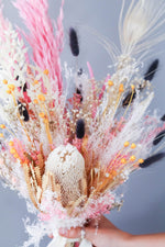 Load image into Gallery viewer, Everblooms -  Premium Collection - Yuki Extravagant Bouquet (Pink/Yellow/White Tone)
