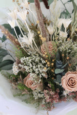 Load image into Gallery viewer, Everblooms -  Summer Collection -  Cappuccino Bouquet (Neutral/Brown Tone) with Roses
