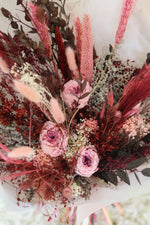 Load image into Gallery viewer, Everblooms -  Summer Collection -  Melanie Bouquet (Pink/Red Tone) with English Roses
