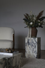 Load image into Gallery viewer, Marble Collection - Calacatta Viola Marble Plinth Side Table
