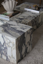 Load image into Gallery viewer, Marble Collection - Calacatta Viola Marble Cube Side Table

