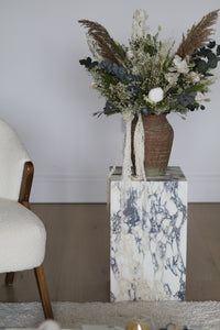 Marble Collection - Calacatta Viola Marble Plinth Side Table