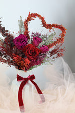 Load image into Gallery viewer, Valentine’s Day Collection - Be My Heart Petite Bouquet (Plum/Burgundy tone)
