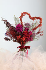 Load image into Gallery viewer, Valentine’s Day Collection - Be My Heart Petite Bouquet (Plum/Burgundy tone)
